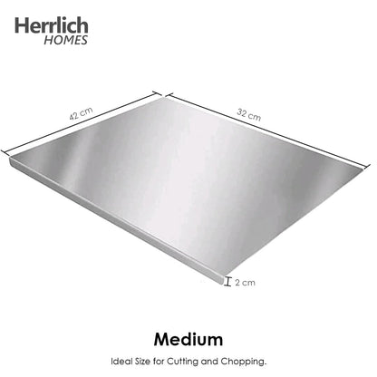 Stainless Steel Chopping Board & Kitchen Countertop - 41 x 31 Cm (Original Big Size)