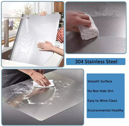 Stainless Steel Chopping Board & Kitchen Countertop - 41 x 31 Cm (Original Big Size)